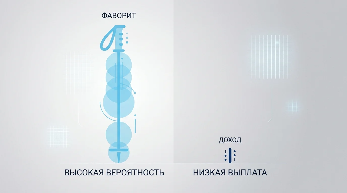 Чиста визуализация на ниски коефициенти при сигурен фаворит