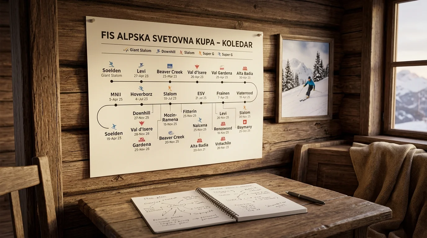 Календар на FIS Световната купа по алпийски ски за целия сезон